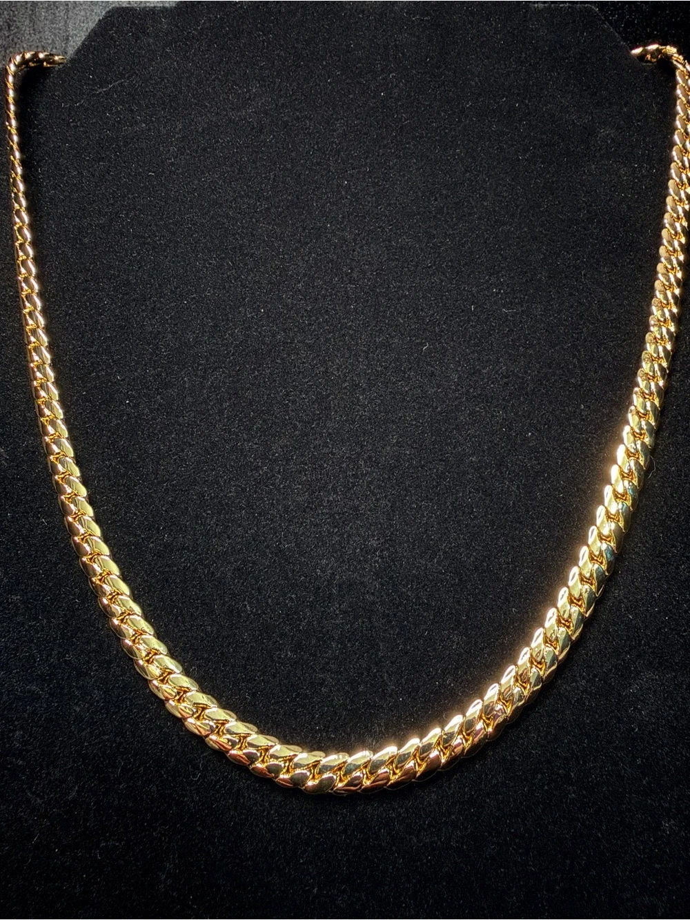 Miami Cuban 22in 6.5MM 14K Stamped gold filled necklace w/Box Lock RARE LENGTH
